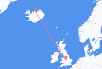 Voos de Akureyri, Islândia para Birmingham, Inglaterra