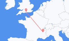 Loty z Grenoble, Francja do Southampton, Anglia