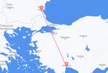 Flights from Antalya in Turkey to Burgas in Bulgaria