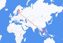 Flyreiser fra Long Lellang, Malaysia, til Helsingfors, Malaysia