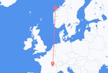 Vuelos de Ålesund, Noruega a lyon, Francia