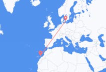 Loty z Lanzarote w Hiszpanii do Malmö w Szwecji
