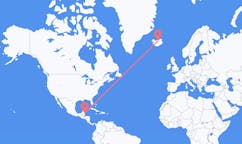 Flights from the city of Chetumal, Mexico to the city of Akureyri, Iceland