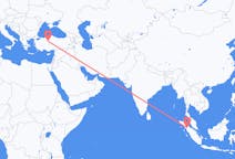 印度尼西亚出发地 西宝龙宝龙飞往印度尼西亚目的地 安卡拉的航班