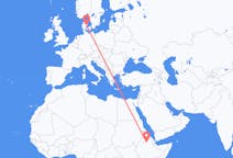 Flüge von Lalibela, Äthiopien nach Aarhus, Dänemark