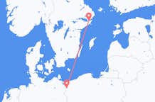 Flyrejser fra Stettin, Polen til Stockholm, Sverige