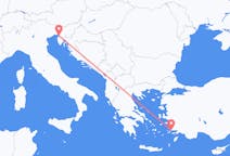Flights from Trieste, Italy to Bodrum, Turkey