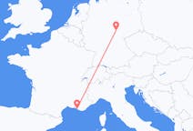 Flyg från Marseille, Frankrike till Erfurt, Tyskland