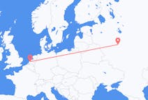 ロシアのから モスクワ、オランダのへ ロッテルダムフライト