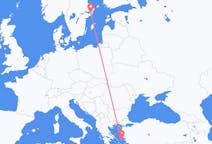 从伊卡利亚岛飞往斯德哥尔摩的航班