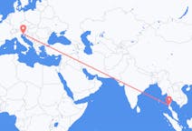 Flights from Kawthaung Township, Myanmar (Burma) to Trieste, Italy