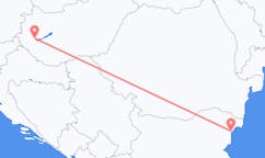 ブルガリアのヴァルナから、ハンガリーのヘーヴィーズまでのフライト