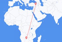 Flyrejser fra Maun, Botswana til Diyarbakir, Tyrkiet