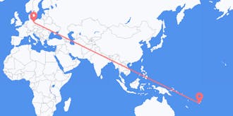 Flyreiser fra Fiji til Tyskland