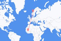 Flyrejser fra Bamako, Mali til Trondheim, Norge