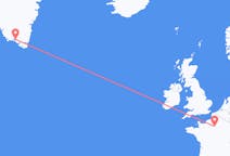 Flights from Paris, France to Narsaq, Greenland