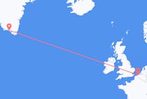 出发地 格陵兰出发地 卡科尔托克目的地 比利时奥斯坦德的航班