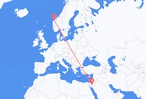 Vluchten van Akaba, Jordanië naar Ålesund, Noorwegen