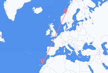 Flights from Trondheim to Lanzarote