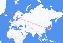 Flyg från Osaka, Japan till Kristiansund, Norge