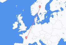 Flüge von Limoges, Frankreich nach Rörbäcksnäs, Schweden
