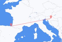 出发地 克罗地亚出发地 萨格勒布目的地 西班牙圣塞巴斯蒂安的航班
