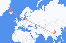 Flyrejser fra Kunming, Kina til Akureyri, Island