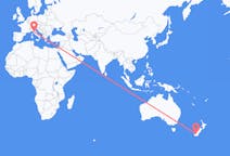 Flyg från Komani, Nya Zeeland till Florens, Italien