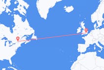 Flyreiser fra Montreal, Canada til London, England