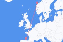 Lennot Ålesundista, Norja Santanderiin, Espanja