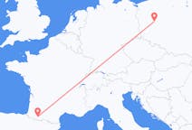 Voli da Poznań, Polonia a Lourdes, Francia