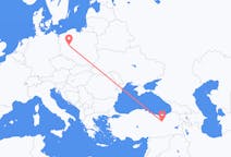 Flyreiser fra Erzincan, Tyrkia til Poznań, Polen