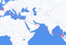 Flyreiser fra Medan, Indonesia til Vitoria, Spania