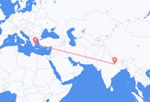 Flyreiser fra Varanasi, India til Athen, Hellas