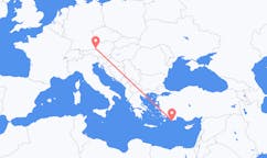 Flyreiser fra Kastellorizo, til Salzburg