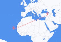Flyg från Boa Vista (kommun i Brasilien, Roraima, lat 3,19, long -60,61), Kap Verde till Elazig, Turkiet