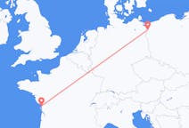 Flyrejser fra Stettin, Polen til La Rochelle, Frankrig