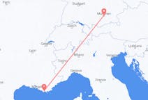 Flyreiser fra München, Tyskland, til Toulon, Tyskland