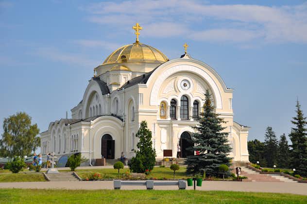 Photo of temple in the memorial complex Brest Fortress,Belarus.