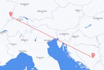 Vols de Bâle pour Sarajevo