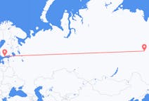 Vols depuis la ville d'Iakoutsk vers la ville de Helsinki