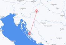 Vluchten van Zadar, Kroatië naar Zagreb, Kroatië