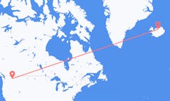 航班从美国斯波坎市到阿克雷里市，冰岛塞尔