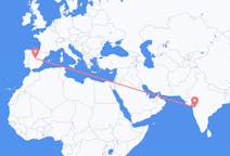 Flyreiser fra Nashik, India til Madrid, Spania