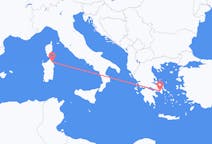 Vluchten van Pontische Olbia, Italië naar Athene, Griekenland