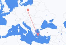 Flights from Wrocław in Poland to Santorini in Greece