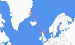 Flyg från Ittoqqortoormiit, Grönland till Aberdeen, Skottland