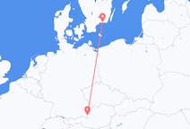 Fly fra Ronneby til Salzburg