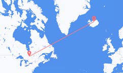 Loty z Rouyn-Noranda, Kanada do Akureyri, Islandia