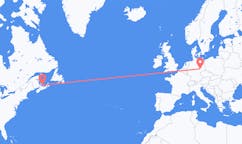 Vluchten van Charlottestad, Canada naar Leipzig, Duitsland